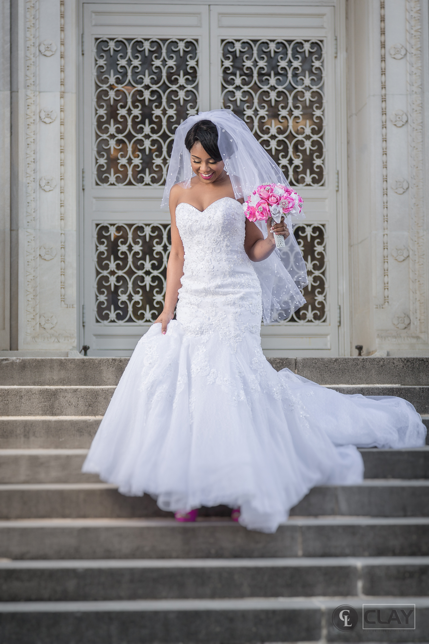 Amazing Bridal Portraits on steps