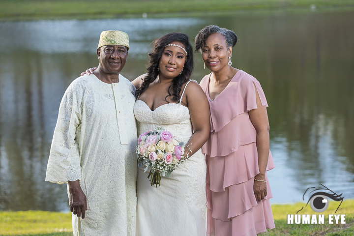 DIY Nigerian Bride with parents